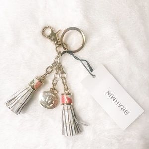 New Brahmin SALINGER Tassel Key Ring Fob
